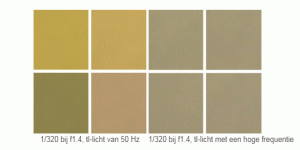 Kleurvariaties bij tl-licht